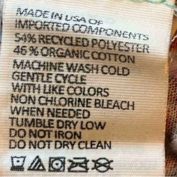 Prana Women’s Large Long Sleeve Top Aztec Vneck Lightweight Pink Green - Picture 9 of 9